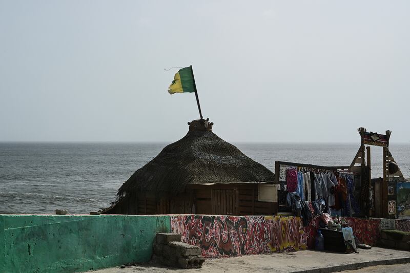 The ocean is seen from the coast of Dakar, Senegal, in May 2024.