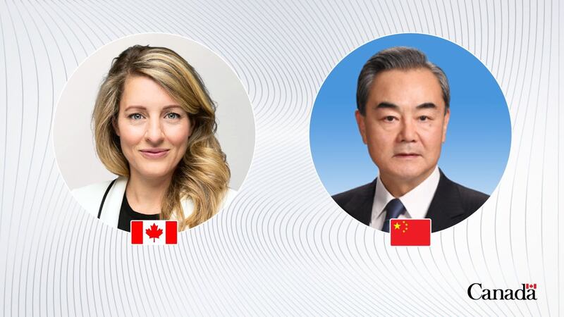 加拿大外长乔美兰上任外长後一直未访问中国,但曾与中国外长王毅在德国慕尼黑会议见过面。 (乔美兰推特)