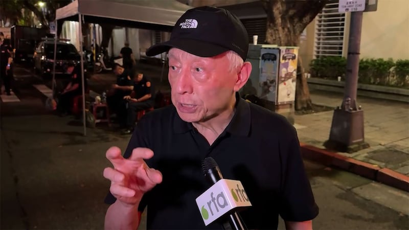 联电创办人曹兴诚到场声援。(记者李宗翰摄)