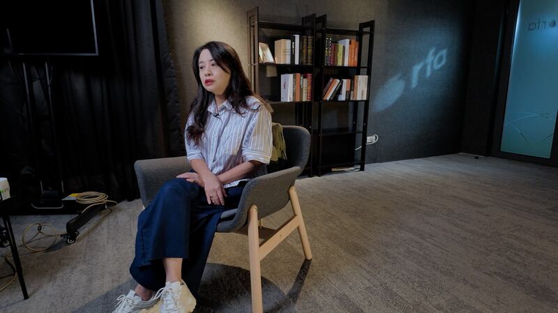 记者出身的郑心媚透过戏剧直视台海危机，试图从中找到台湾人的共识。（唐正摄影）