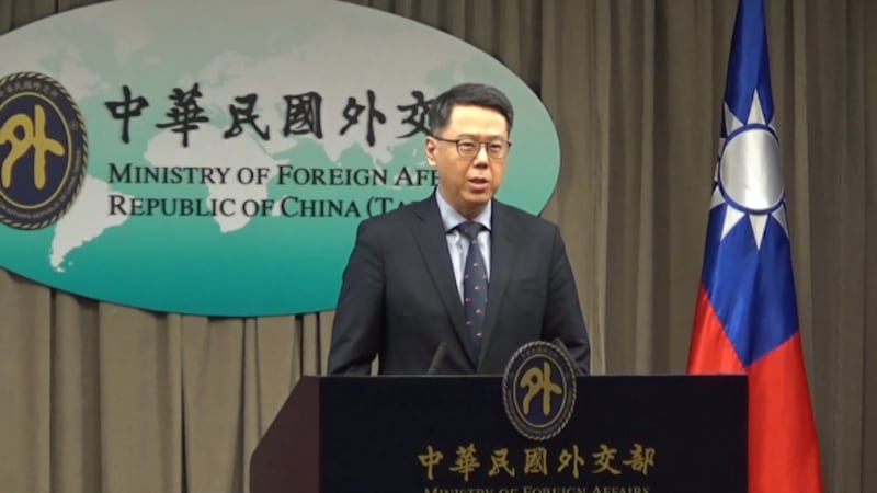 台湾外交部欧洲司司长姜森(记者夏小华摄)