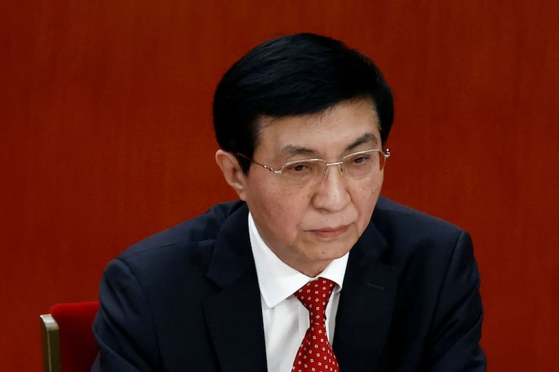 中国全国政协主席王沪宁(路透社)