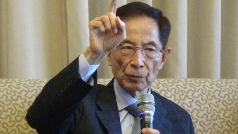 香港民主党创办人李柱铭(记者夏小华摄)
