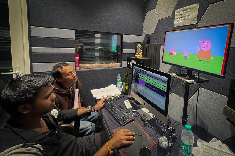 Tibetan version of the British cartoon series Peppa Pig is dubbed into Tibetan.