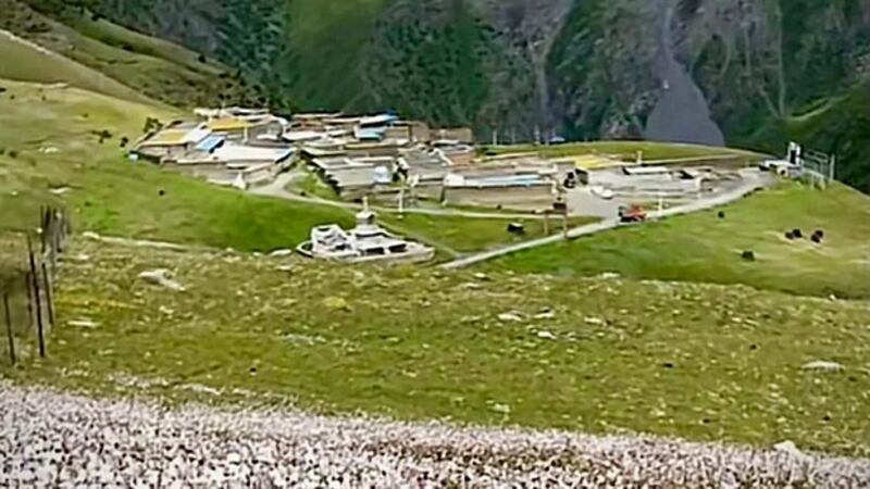 被捕藏人嘉晋位于比如县扎拉乡美日村的家乡(受访人提供)