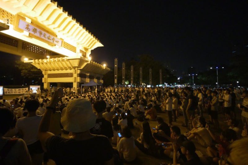 12号晚间高雄场“反送中反逃犯条例”晚会。(台湾基进党提供)