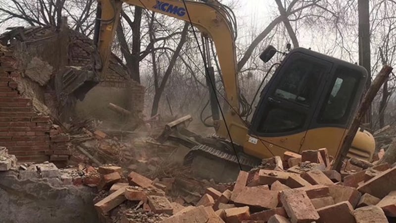 北京宋庄艺术家王鹏的祖宅被强拆（志愿者提供/记者乔龙）