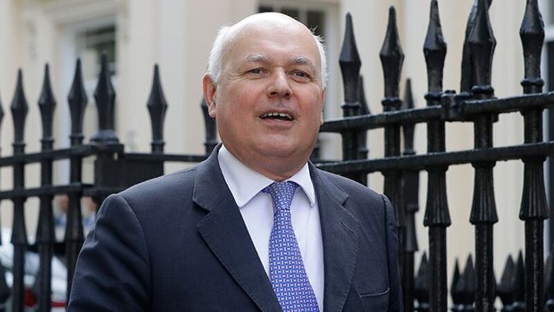被中国制裁的英国保守党前领导人邓肯—史密斯(Iain Duncan-Smith)(美联社)
