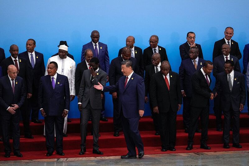 2024年9月5日,习近平在北京与非洲各国领导人出席中非合作论坛峰会。(路透社)