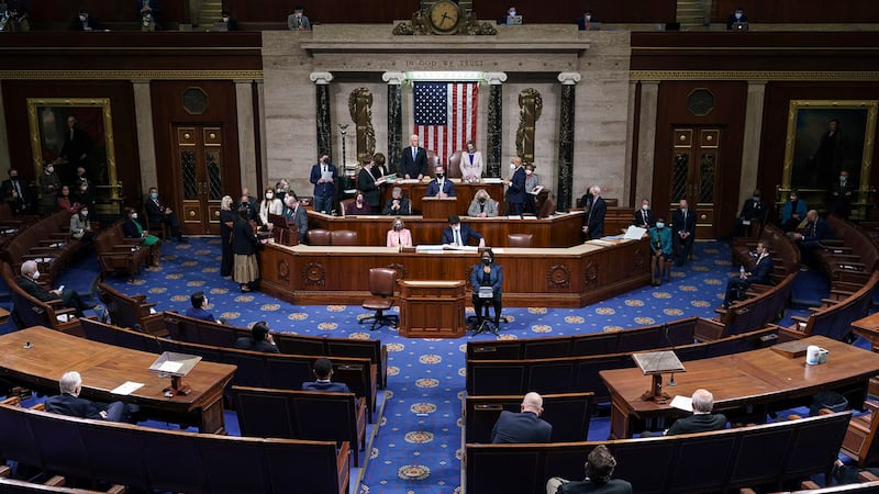 美国国会参众两院的议员在1月7日凌晨完成了总统大选结果的认证过程。(AFP)
