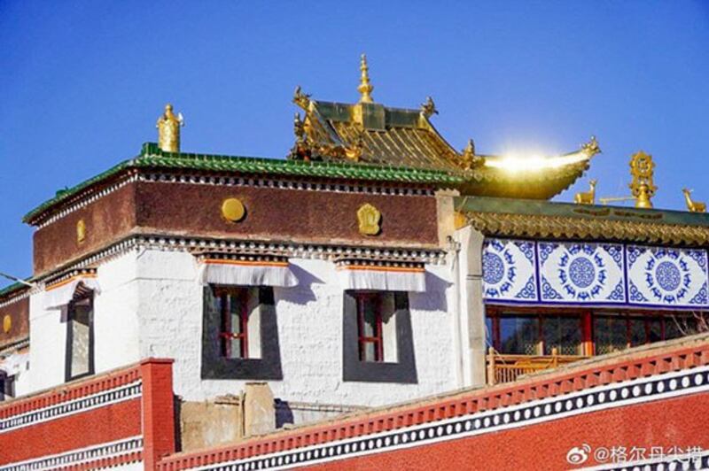 A view of Atsok Monastery in Dragkar county, Tsolho Tibetan Autonomous Prefecture, in western China's Qinghai province, in an undated picture. (Citizen photo)