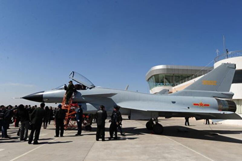 图为在天津展览的中国歼-10战斗机。（AFP/资料图）