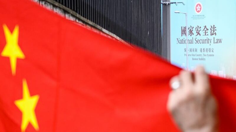 北京通过“港版国安法”,法律条文即日生效。(法新社)