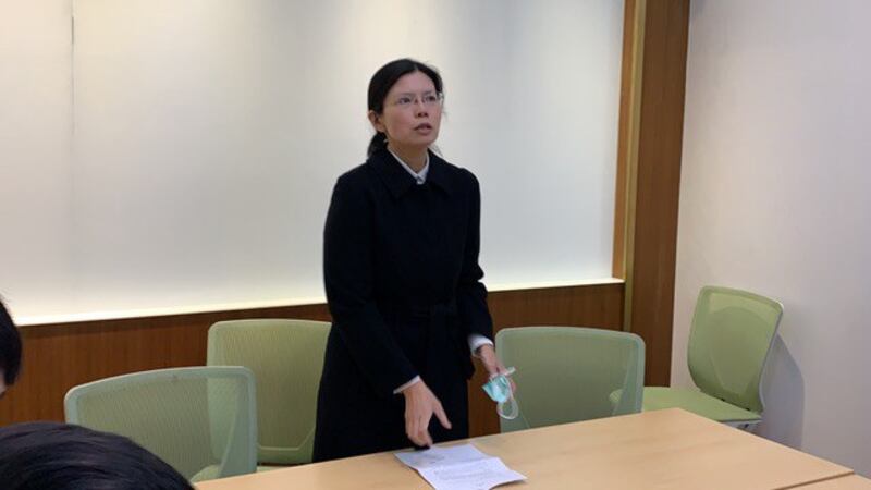 李净瑜18日单枪匹马在台北召开记者会。(记者夏小华摄)