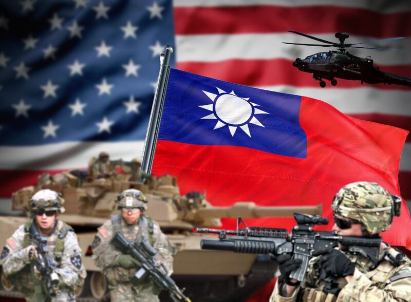 自美国国会通过2023年 《国防授权法》以来,台美军事合作持续深化,美国务院更在2025年会计年度预算内,首度指名编列1亿美元FMF(外国军事融资)予台湾,希望能将援台FMF制度化。(自由亚洲电台制图)