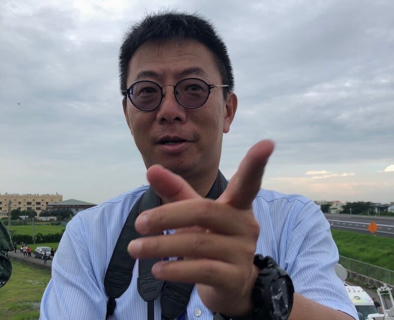 全球防卫杂志采访主任陈国铭。(记者夏小华摄)