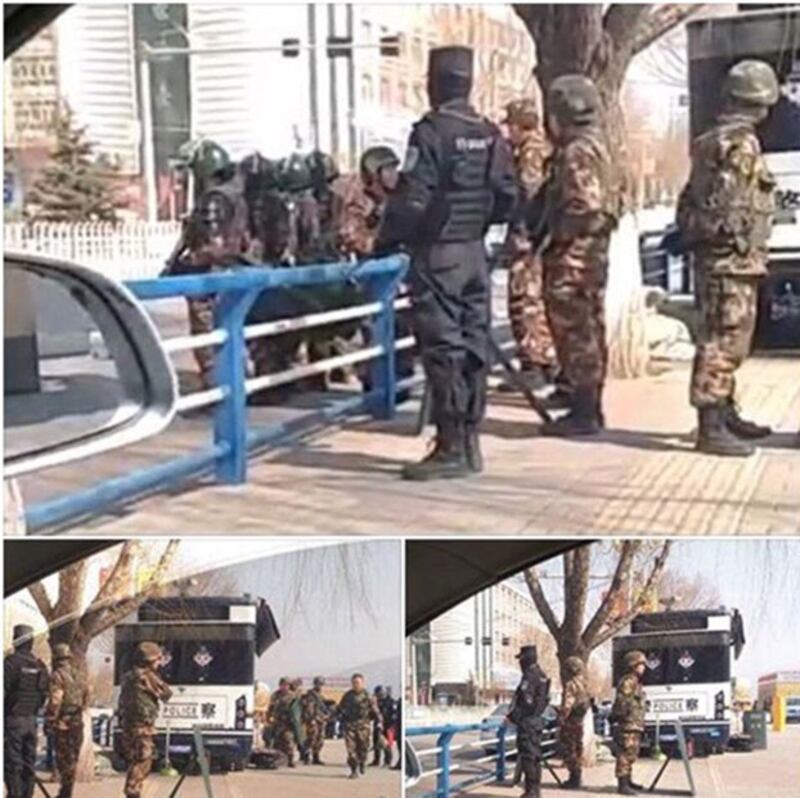 军警2017年3月驻守同仁县的场景(受访人早前提供)