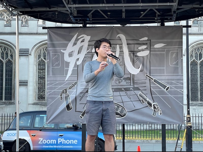 伦敦集会主办组织之一、“英国港侨协会”创办人郑文杰形容，“831事件”是反送中运动中最血腥、最沉痛的一夜，港人从此对香港警队失去信心。 （吕熙摄）