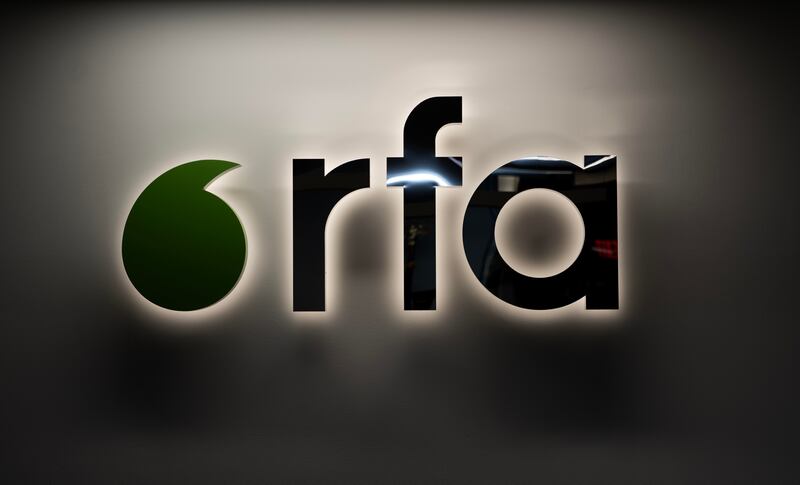 Radio Free Asia (RFA) headquarters in Washington, March 18, 2025.