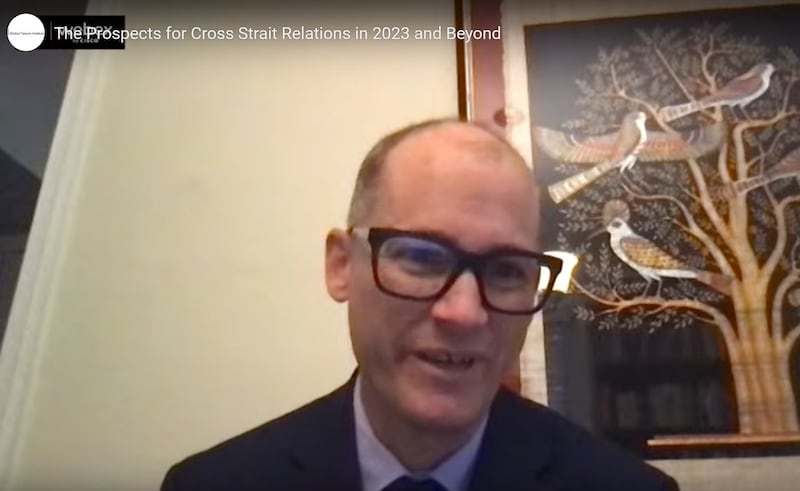 美国马里兰大学政府与政治系教授卡斯特勒(Scott L. Kastner)在会上表示,自台湾的总统蔡英文2016年上任以来,台湾海峡就不太平静。(视频截图/GTI)