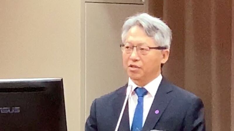 中研院院长廖俊智9日在立法院备询关于快筛新冠肺谈研发成果。(记者夏小华摄)