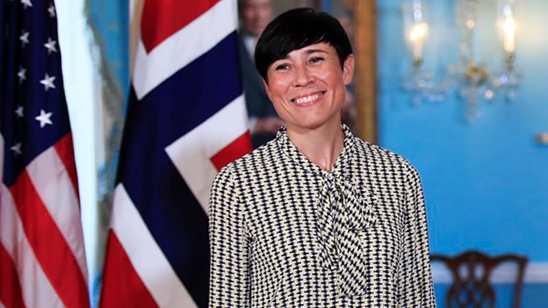 挪威外交大臣瑟雷德（Ine Eriksen Søreide）在研讨会上表示，中国在世界舞台上扮演重要角色，但不代表中国可以不遵守国际守则。（美联社）