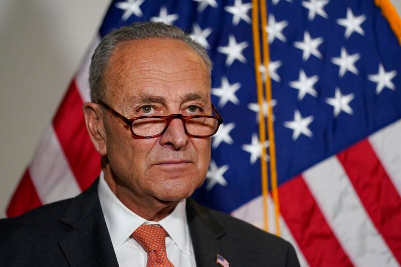 民主党籍的参议院多数党领袖舒默(Chuck Schumer)。(AP)