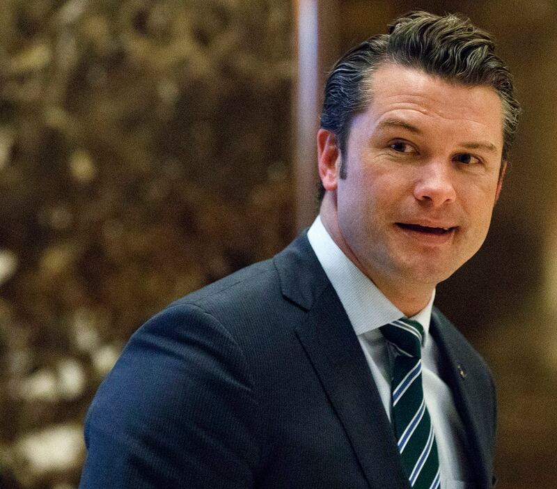 被提名出任国防部长的皮特·赫格塞斯（Pete Hegseth）（美联社资料图片）