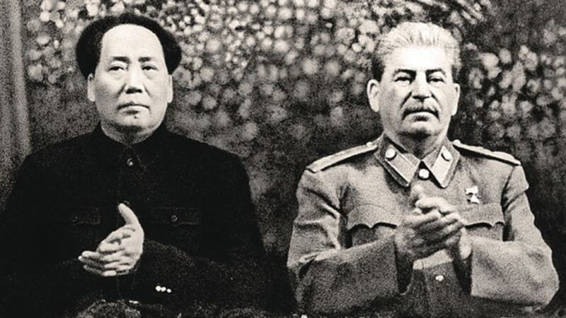 斯大林（右）和毛泽东。（Public Domain）